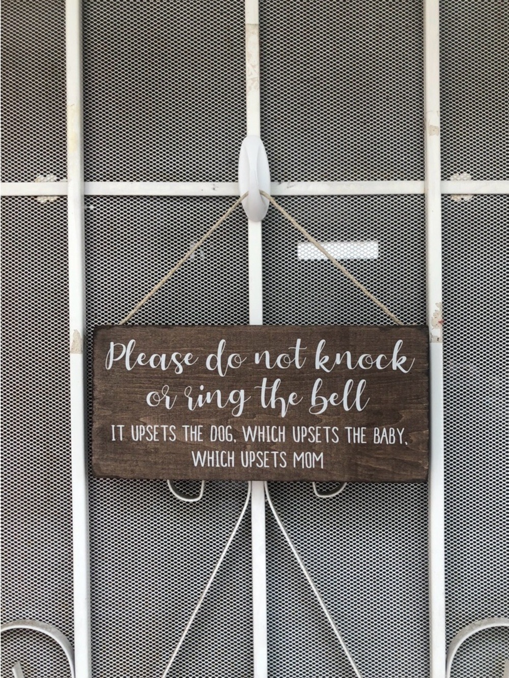 Elegant Signs Rustic Brown Wood Door Sign